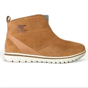Sorel Tan Nubuck Leather Ankle Boot